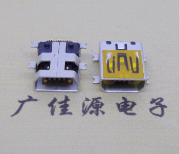 江门迷你USB插座,MiNiUSB母座,10P/全贴片带固定柱母头