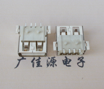 江门USB AF方形脚 贴片母座 1.0/1.2柱子直边接口