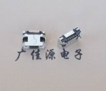 江门迈克小型 USB连接器 平口5p插座 有柱带焊盘