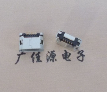 江门MICRO USB接口 90度卧式母座 插板有柱直边