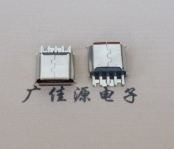 江门Micro USB母座 防水接口焊线夹板式悬空翻边