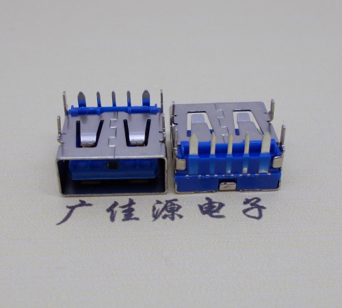 江门 USB5安大电流母座 OPPO蓝色胶芯,快速充电接口