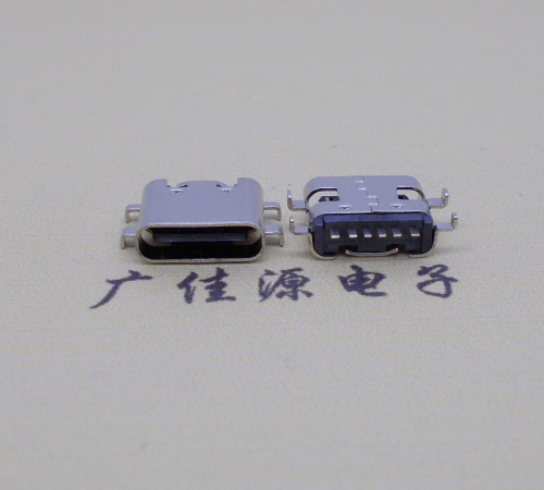 江门板上型卧式Type-c6p母座四脚沉0.8mm/1.2mm/1.6mm无弹