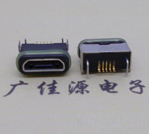 江门micro  usb连接器 B型口 卧式DIP插板 防水母座
