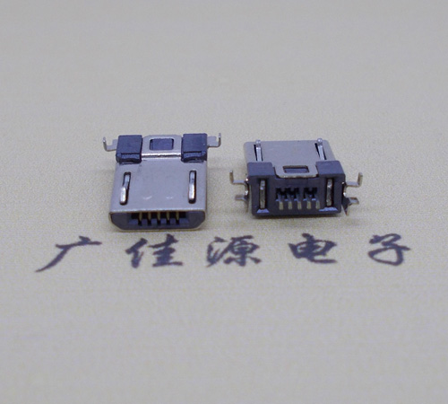 江门Micro usb焊板式公头贴片SMT款无弹超薄