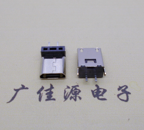 江门micro 2p直插母座无卷边180度铆合式H=9.3、10.0、10.5、11.5mm