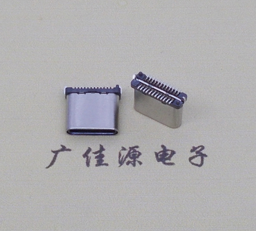 江门USB TYPE-C接口短体24P公头立式贴板高度H=8.0mm 高速数据传输快充电款